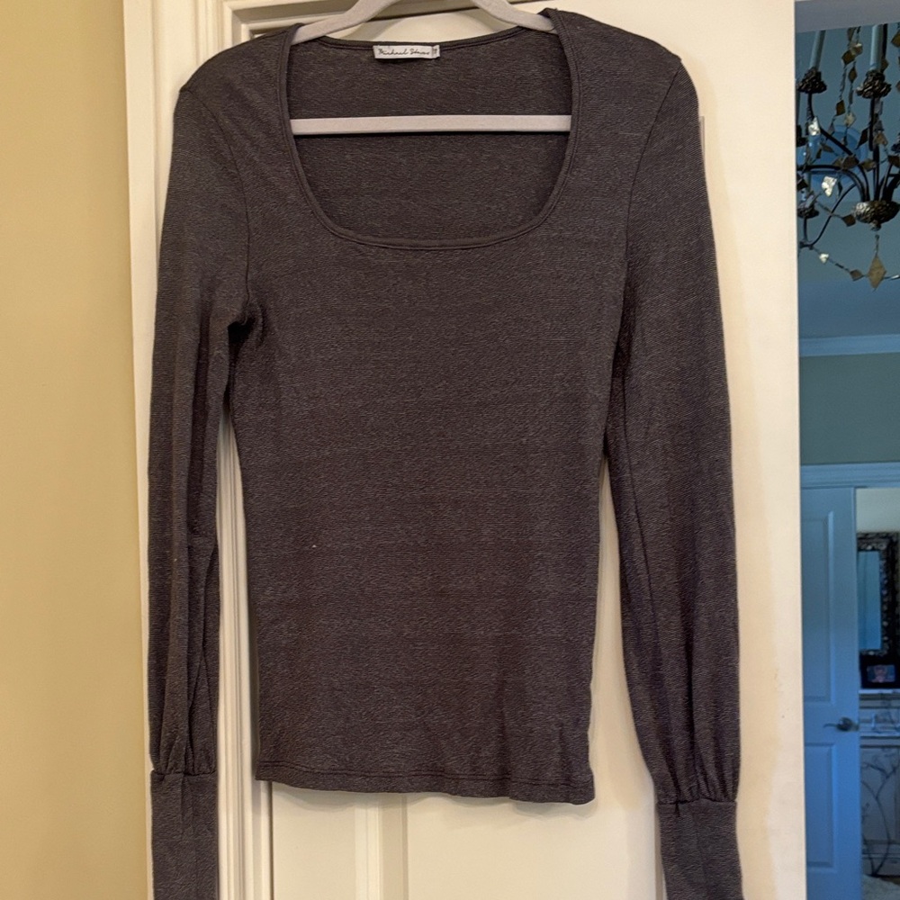 Michael Stars Charcoal Long Sleeve Top